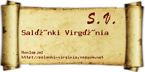 Salánki Virgínia névjegykártya